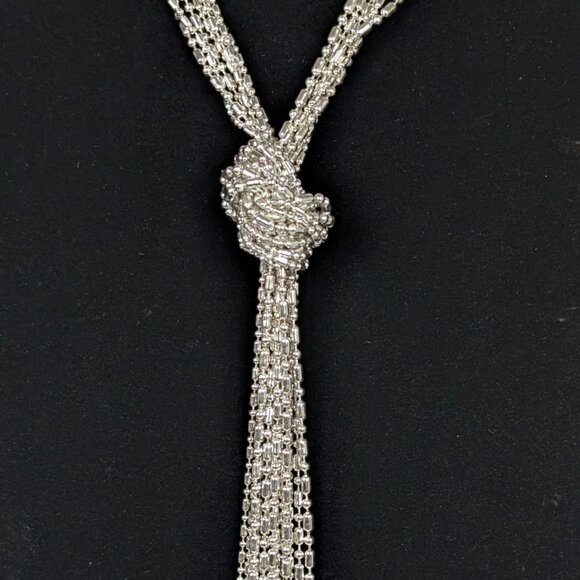 V. 7-Strand Ball Chain Knotted Necklace - Picture 2 of 5